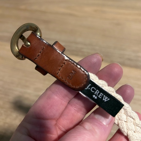 J. Crew Braided Belt with Leather and Gold Details - Picture 2 of 2